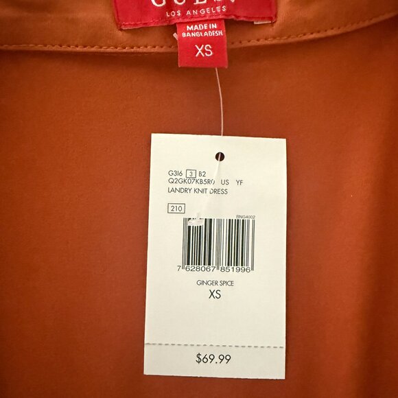GUESS Landry Knit Dress – Ginger Spice (XS) - Picture 5 of 6